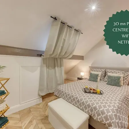 Chaleureux Duplex 30min De Paris Lägenhet *
